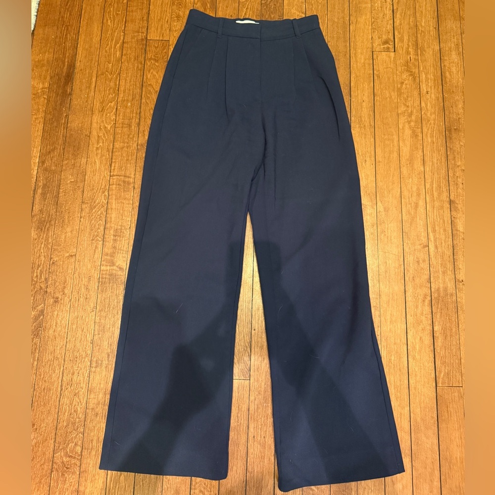 Sloane Tailored Wide Leg Pant in Navy